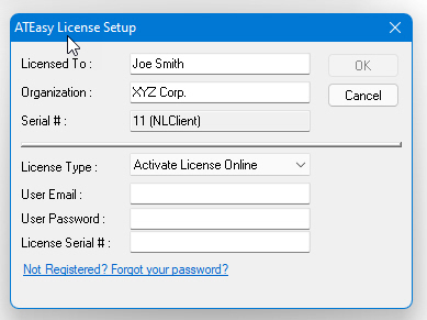 ATEasy 2021 Online License Activation